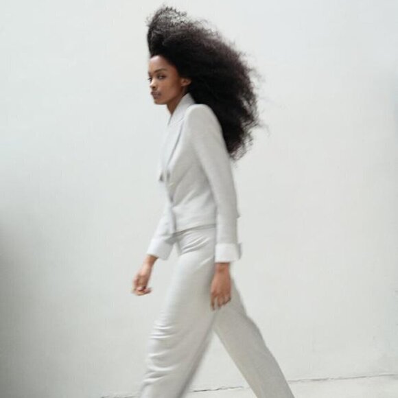 ZARA DOUBLE BREASTED CROPPED BLAZER - Picture 4 of 9